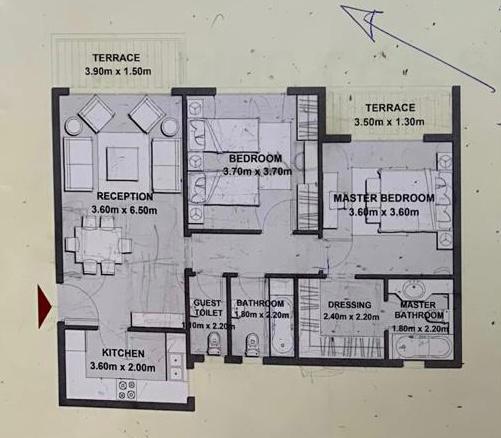 Floor plan for apartment at Il Bosco New Capital
