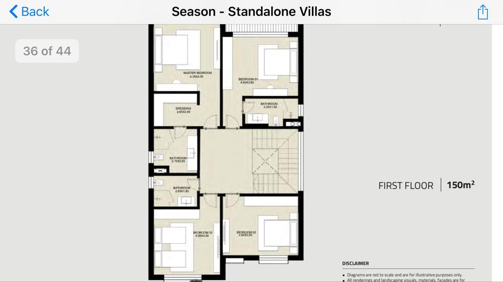 Floor plan for villa at HAPTown