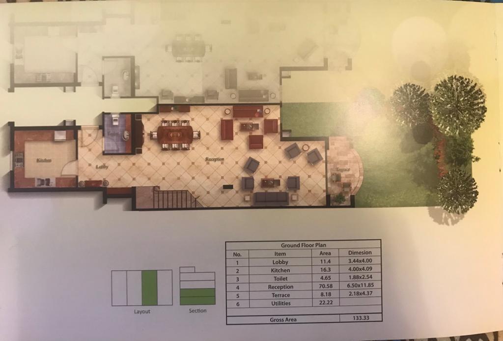Floor plan for duplex at Mountain View October Park