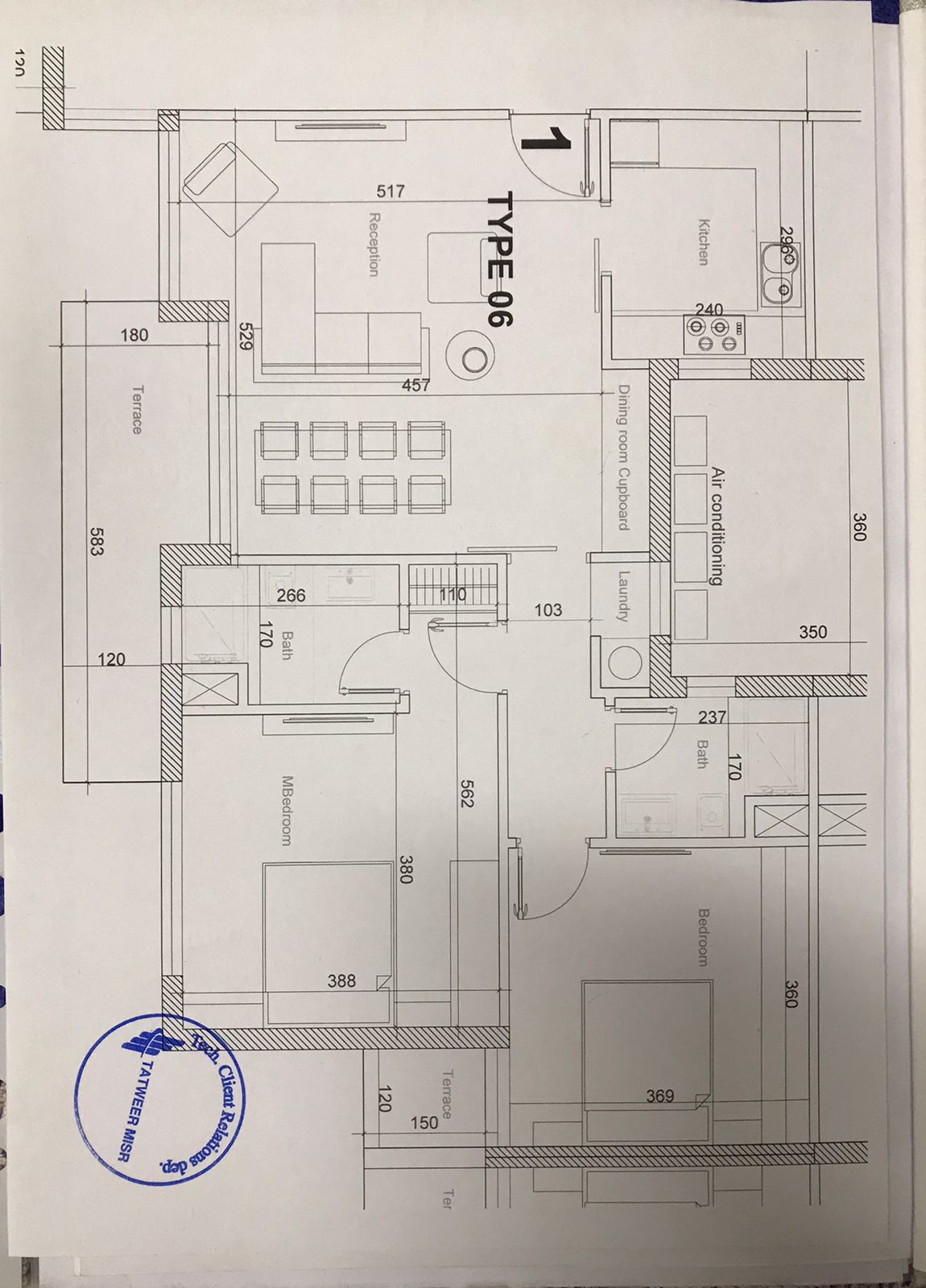 Floor plan for apartment at Bloomfields