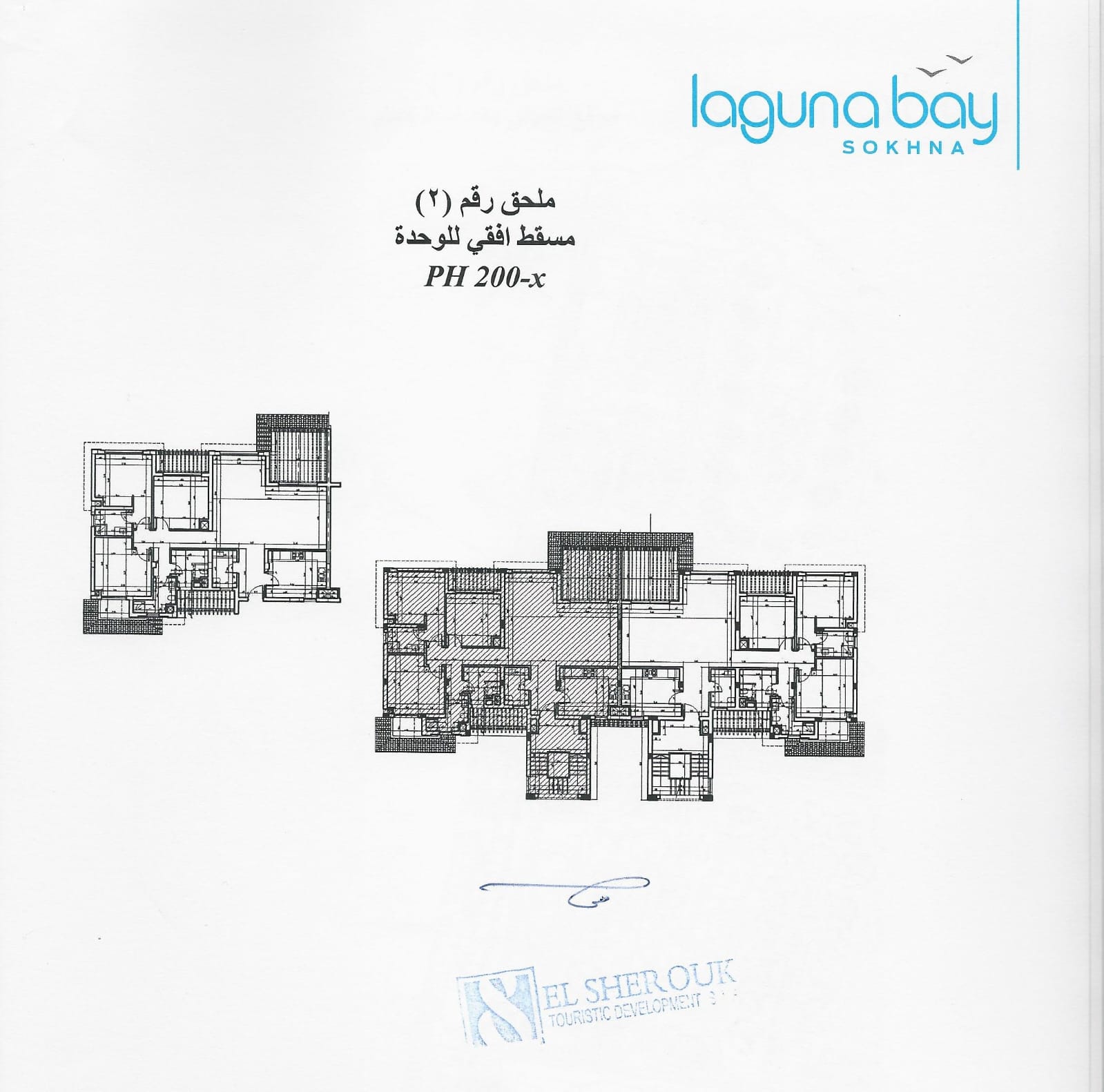 Floor plan for penthouse at Laguna Bay