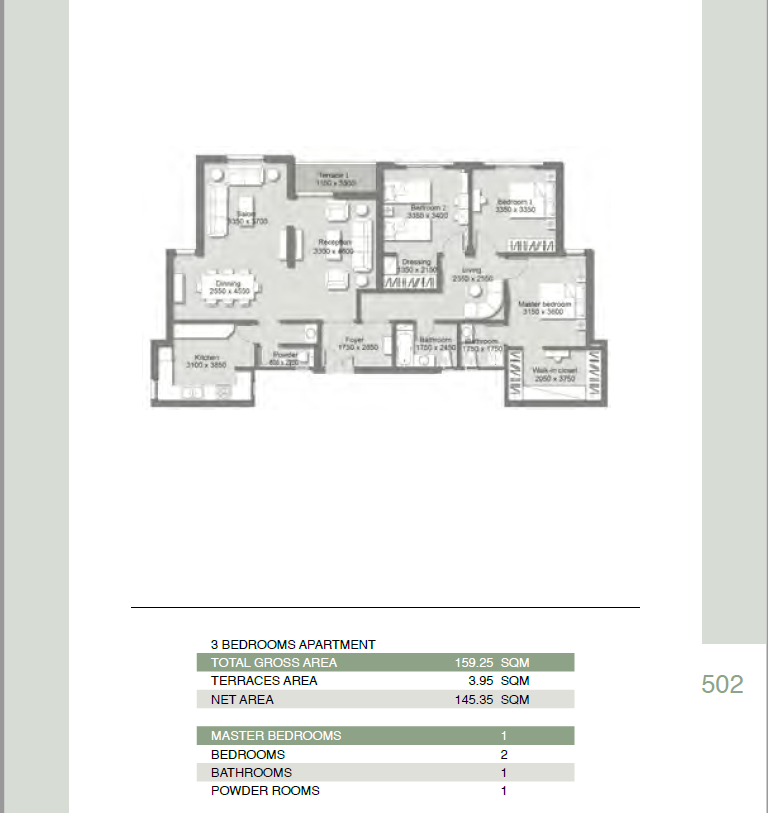 Floor plan for apartment at Ashgar City