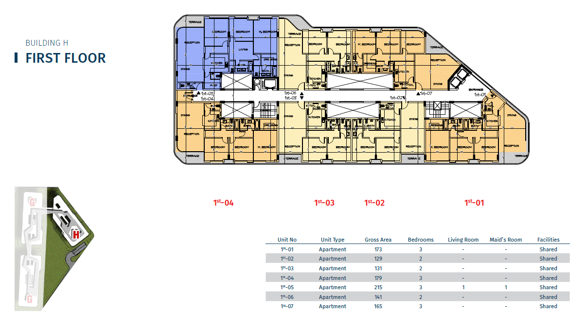 Floor plan for apartment at Bloomfields