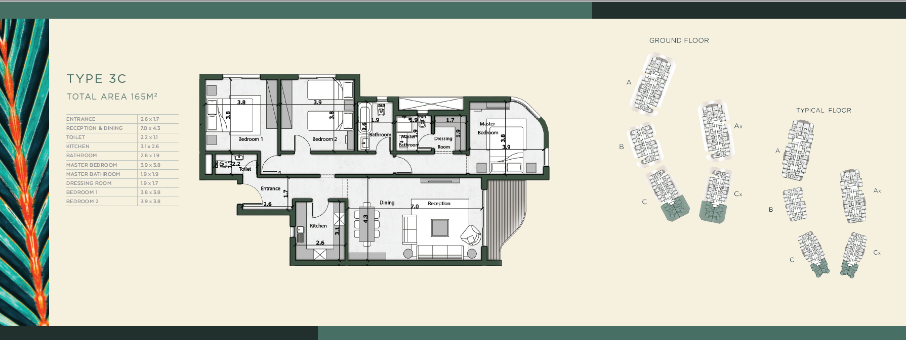 Floor plan for apartment at Bloomfields