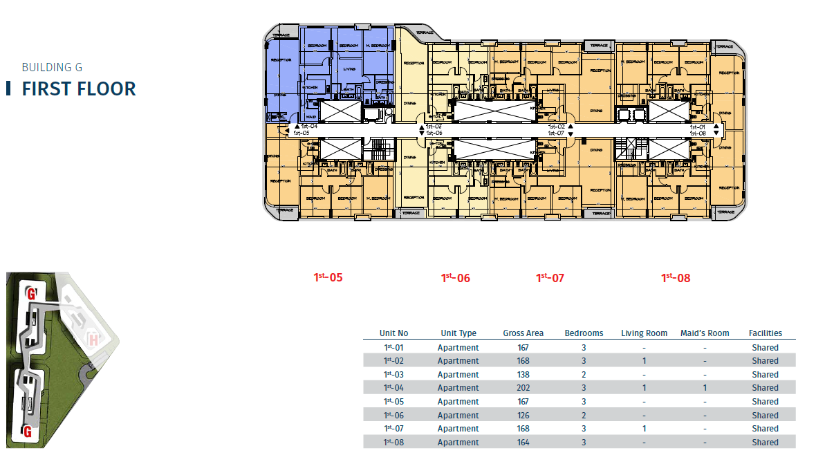 Floor plan for apartment at Bloomfields