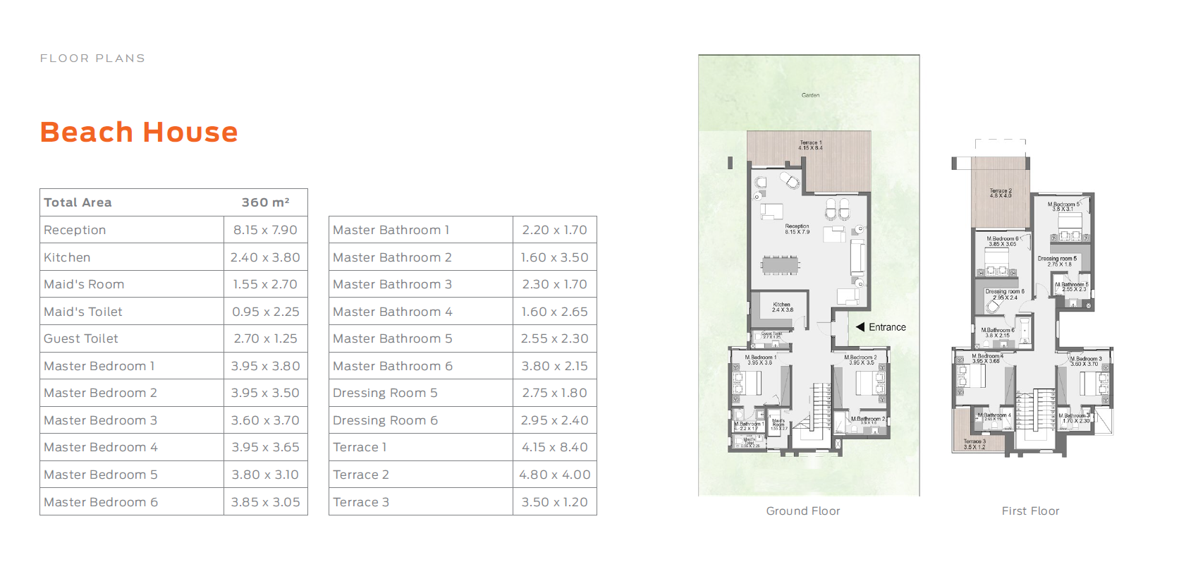 Floor plan for villa at D-Bay