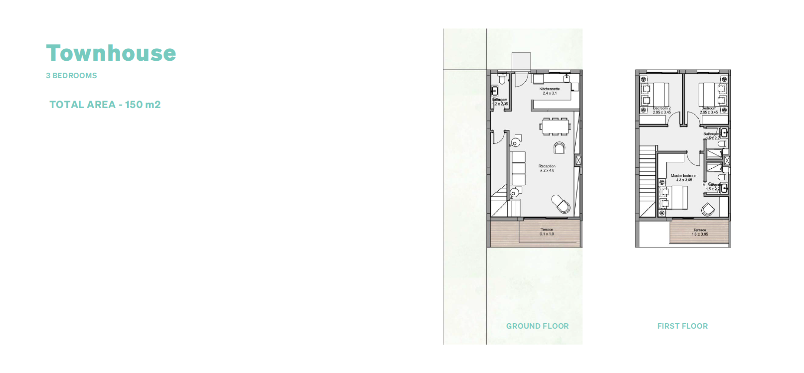 Floor plan for townhouse at Salt