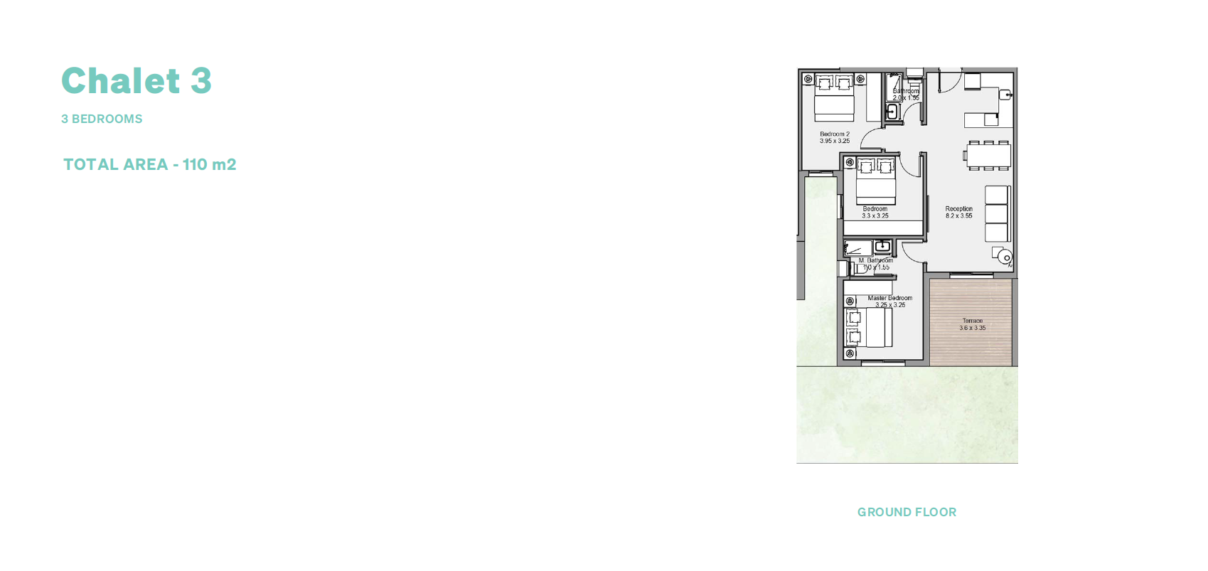 Floor plan for chalet at Salt