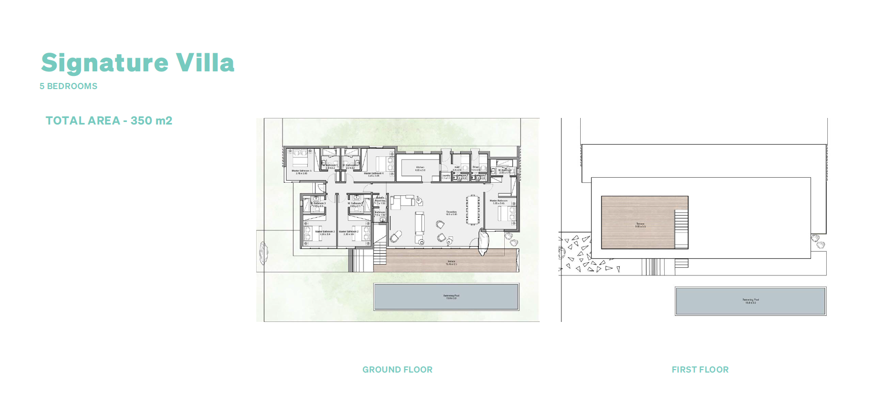 Floor plan for villa at Salt