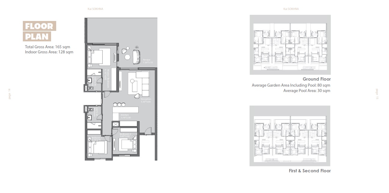 Floor plan for chalet at Kai Sokhna