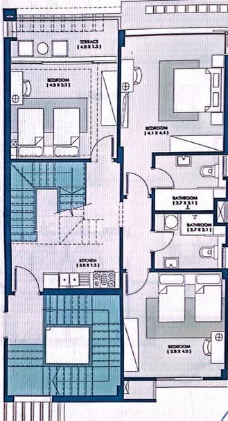 Floor plan for penthouse at White Bay