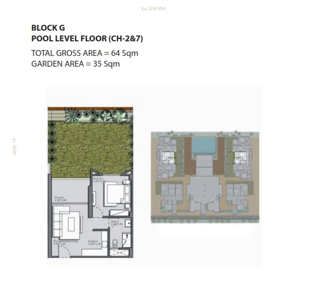 Floor plan for chalet at Kai Sokhna