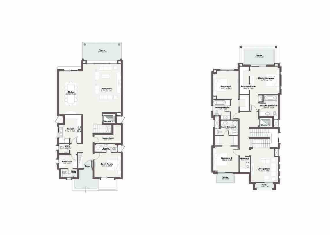 Floor plan for villa at Cairo Festival City