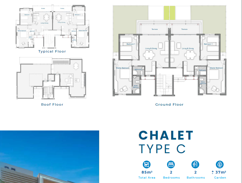 Floor plan for chalet at Sea View