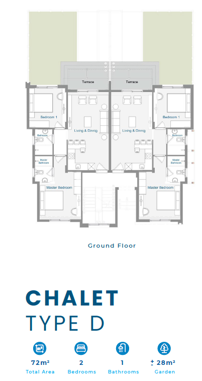 Floor plan for chalet at Sea View
