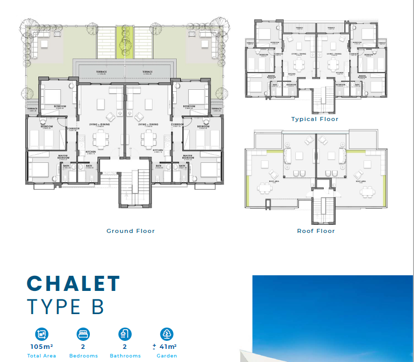 Floor plan for chalet at Sea View