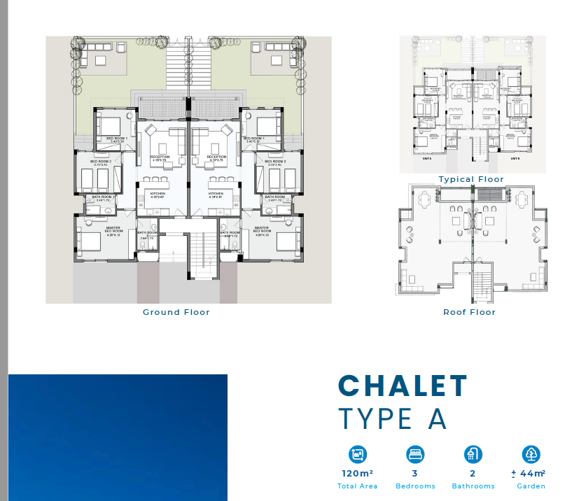 Floor plan for chalet at Sea View