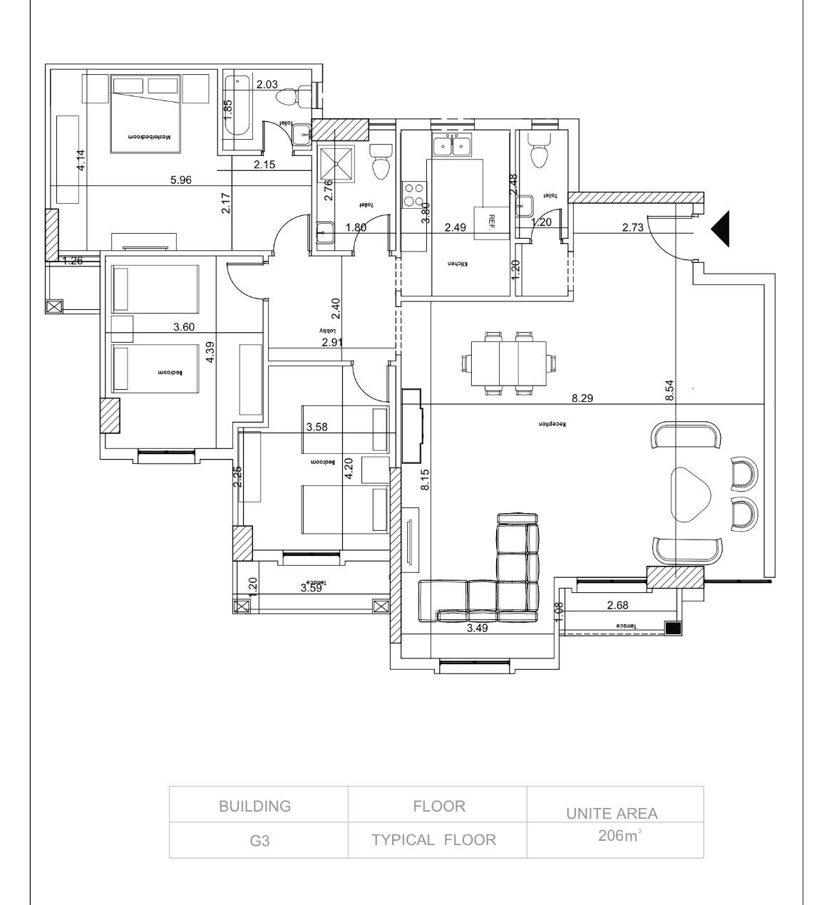 Floor plan for apartment at Venia
