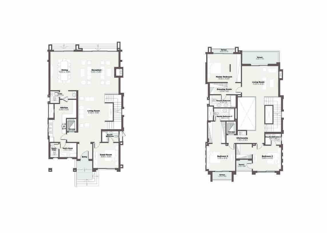 Floor plan for villa at Cairo Festival City