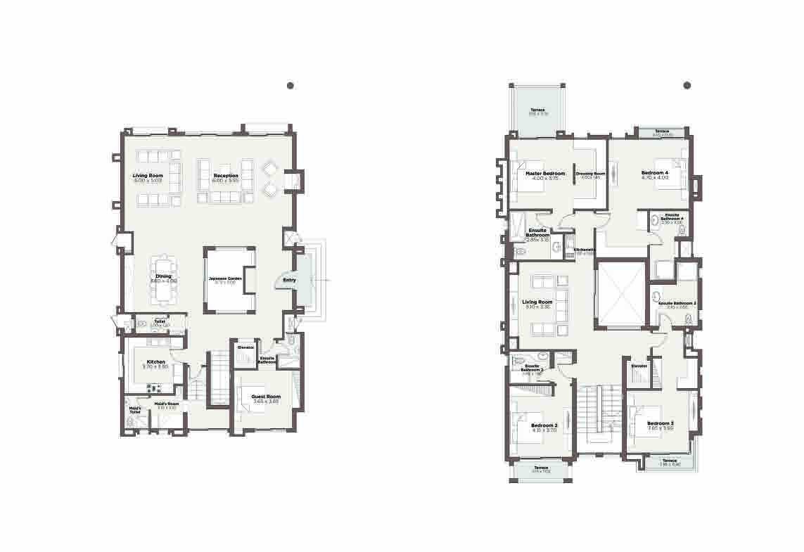 Floor plan for villa at Cairo Festival City