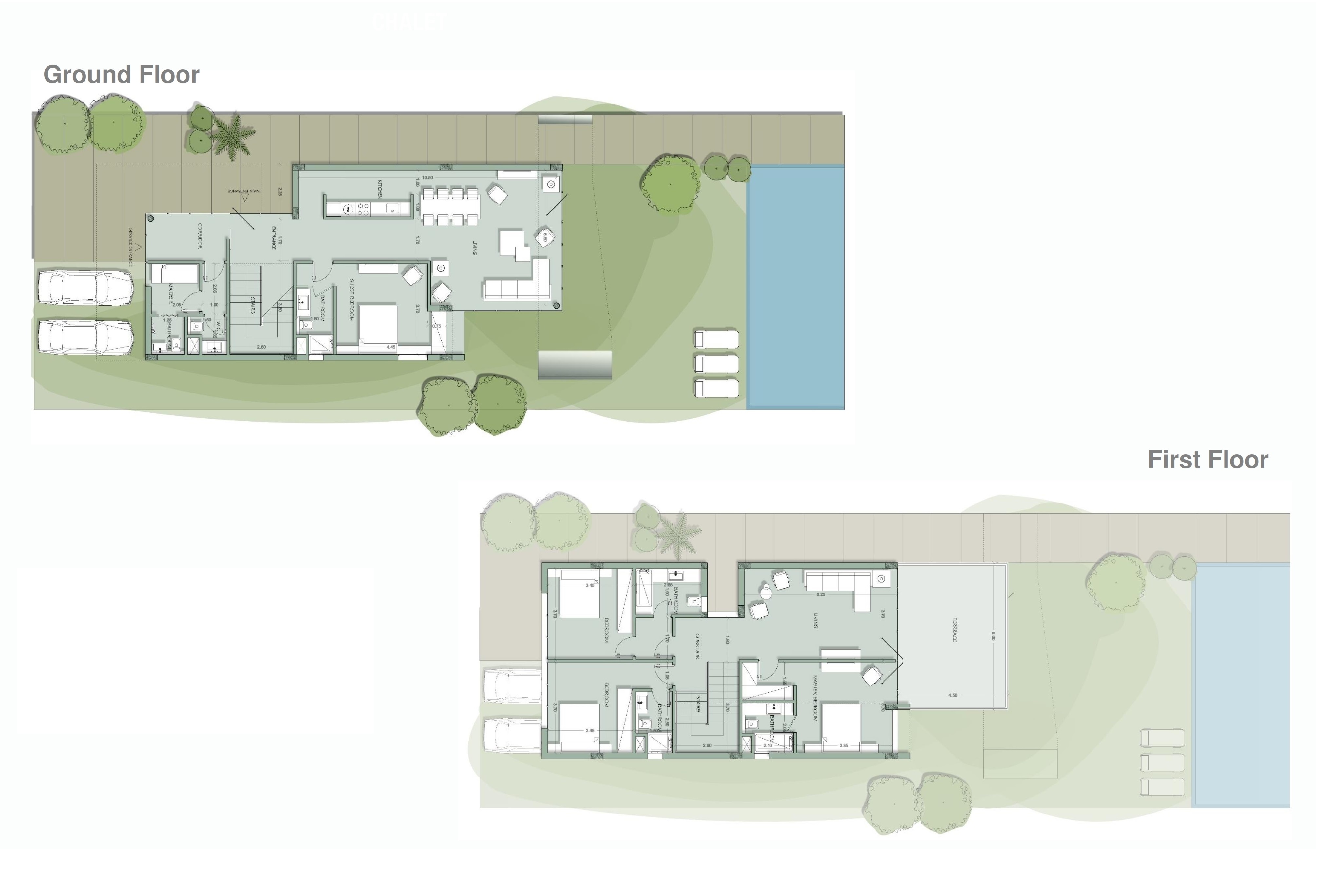 Floor plan for villa at Fouka Bay