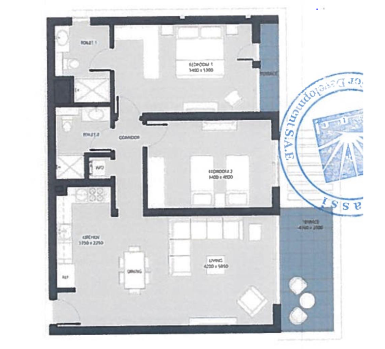 Floor plan for chalet at Marina Marassi