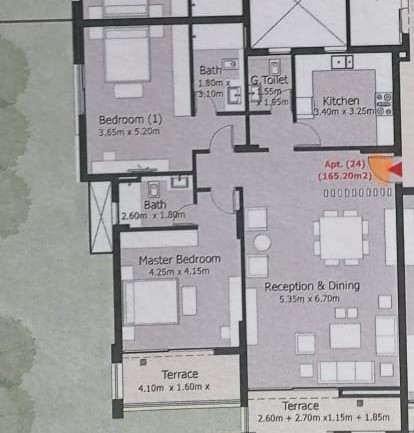 Floor plan for apartment at Capital Gardens