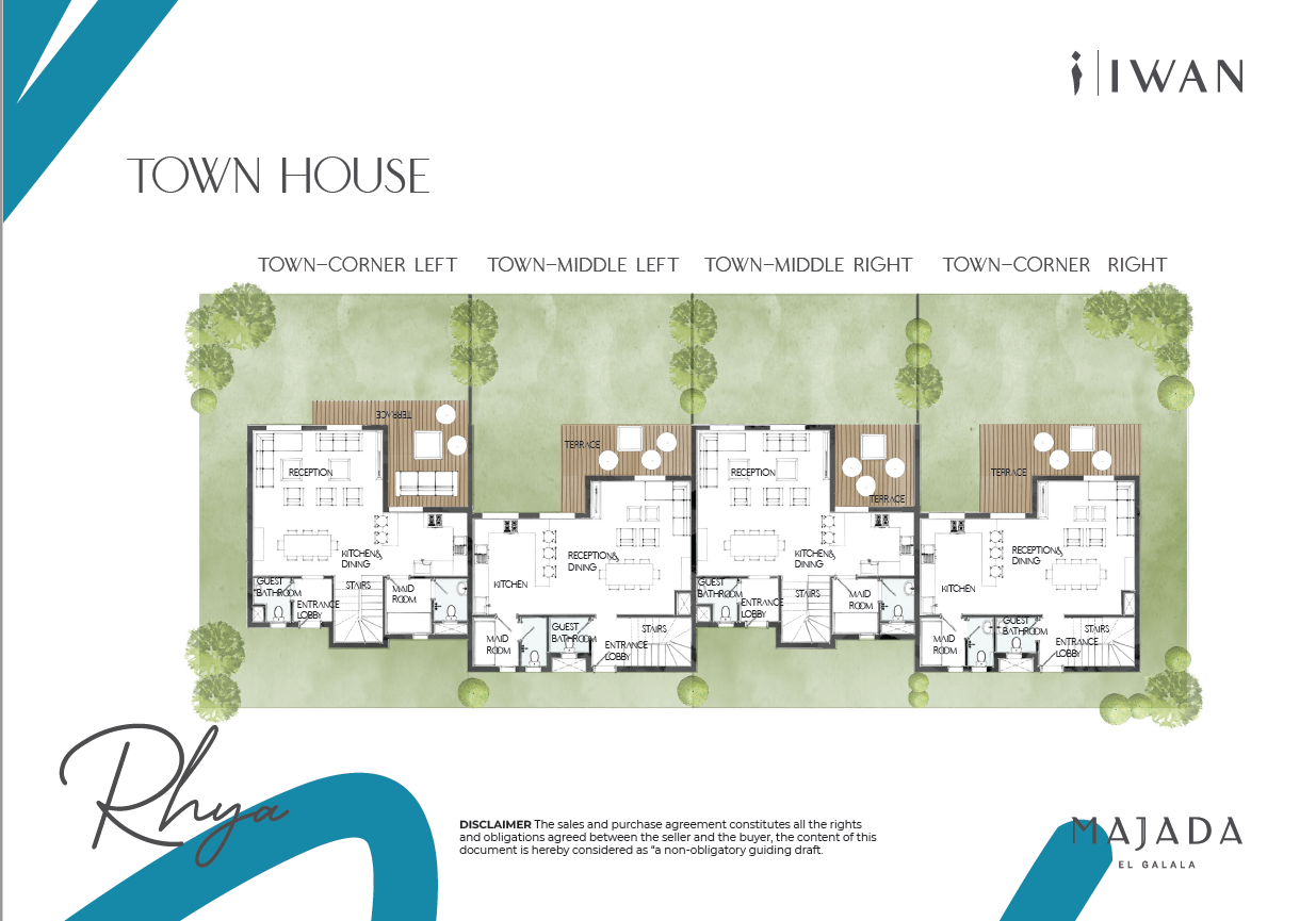 Floor plan for townhouse at Majada Iwan