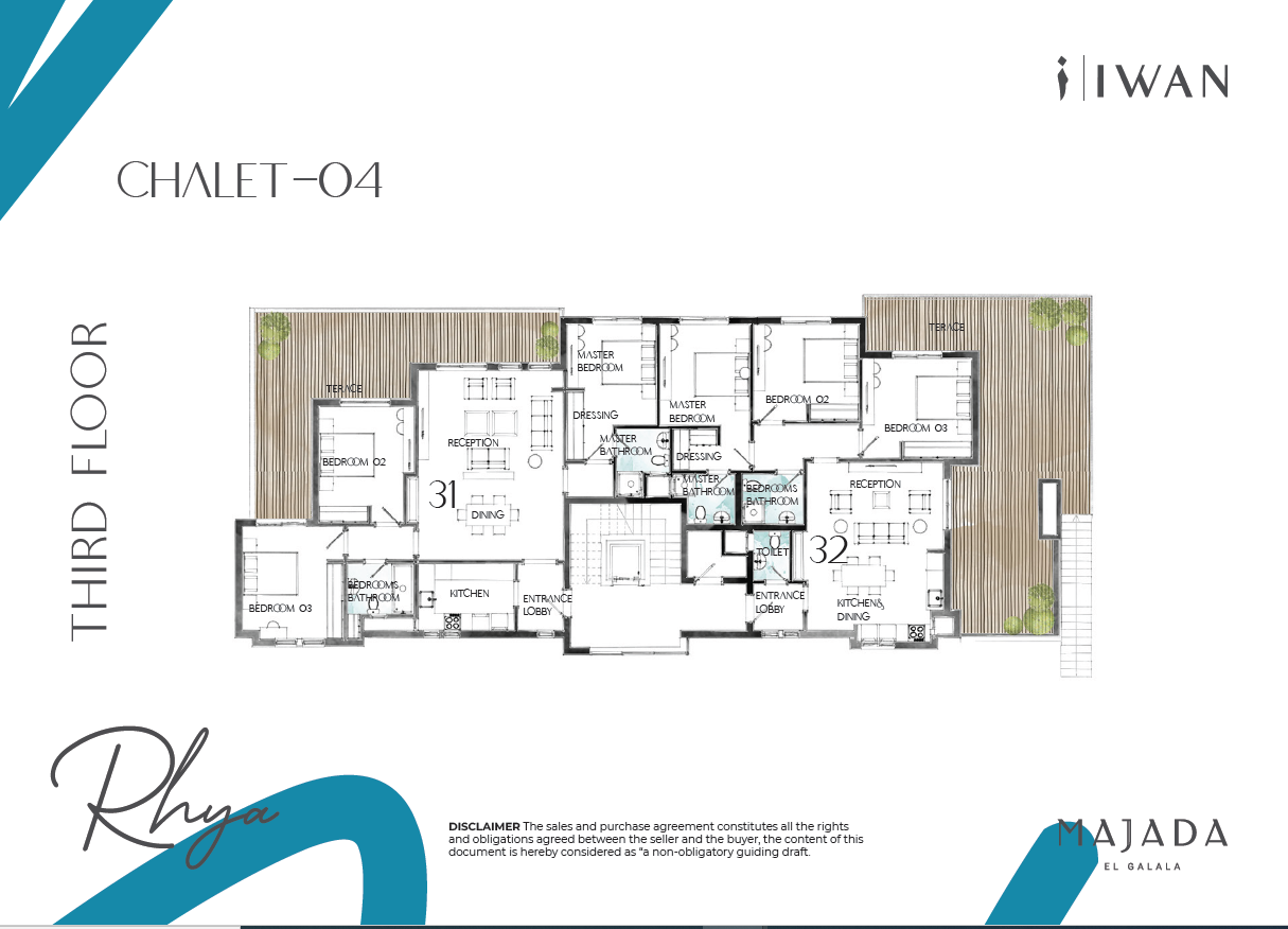 Floor plan for chalet at Majada Iwan