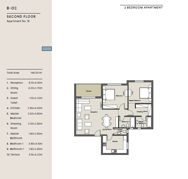 Floor plan for apartment at Axis X Iwan