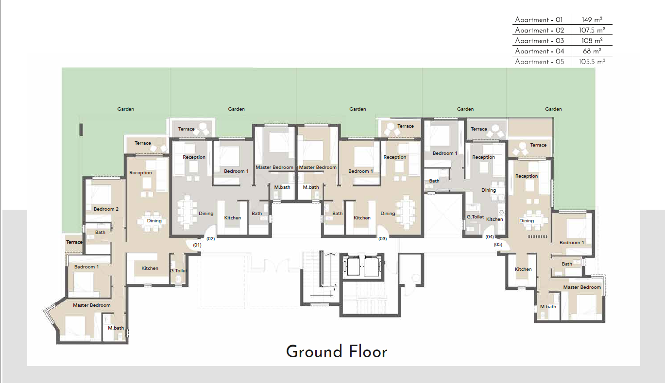Floor plan for apartment at Palm Hills New Alamein