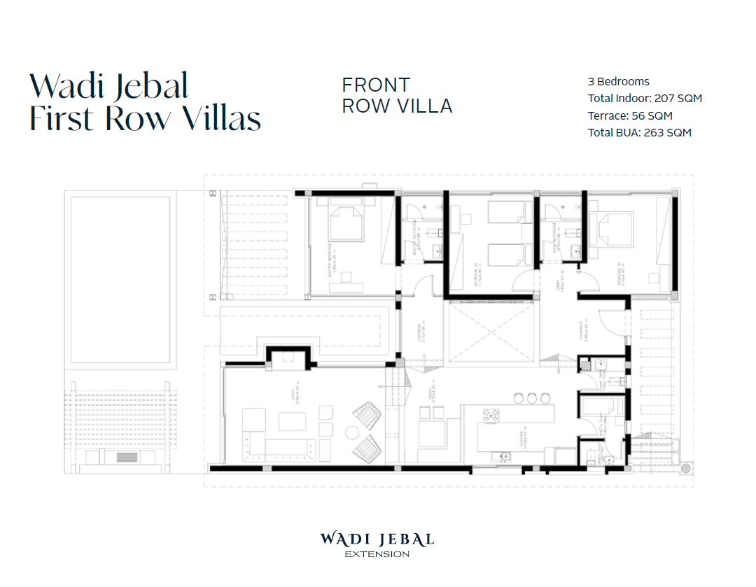 Floor plan for villa at Wadi Jebal