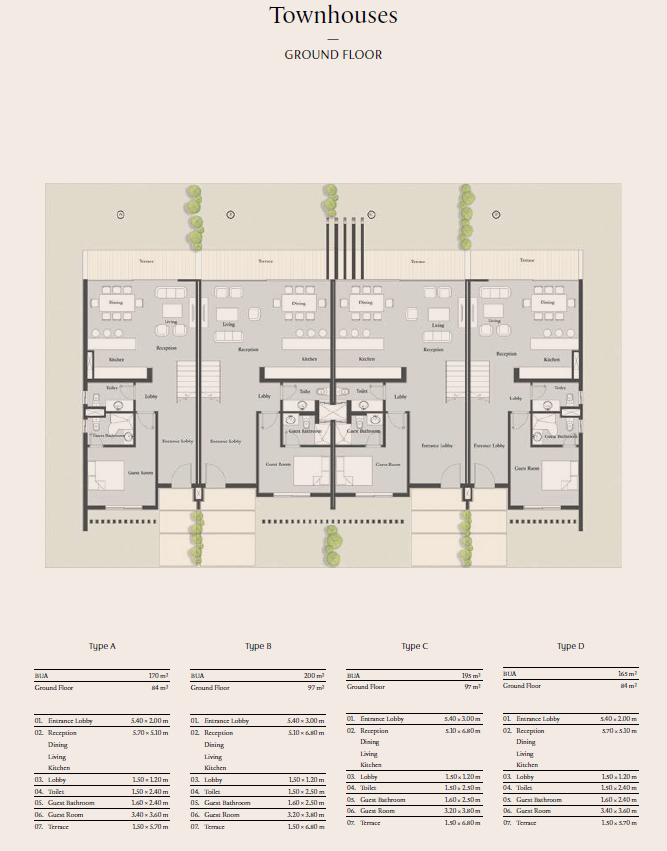 Floor plan for townhouse at Carnelia