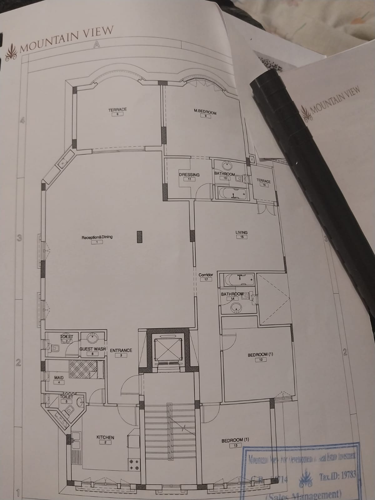 Floor plan for apartment at Mountain View Hyde Park