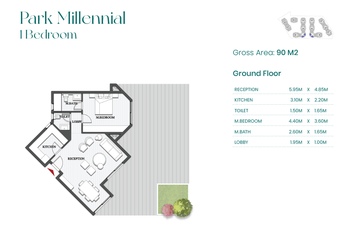 Floor plan for apartment at Mountain View ICity New Cairo