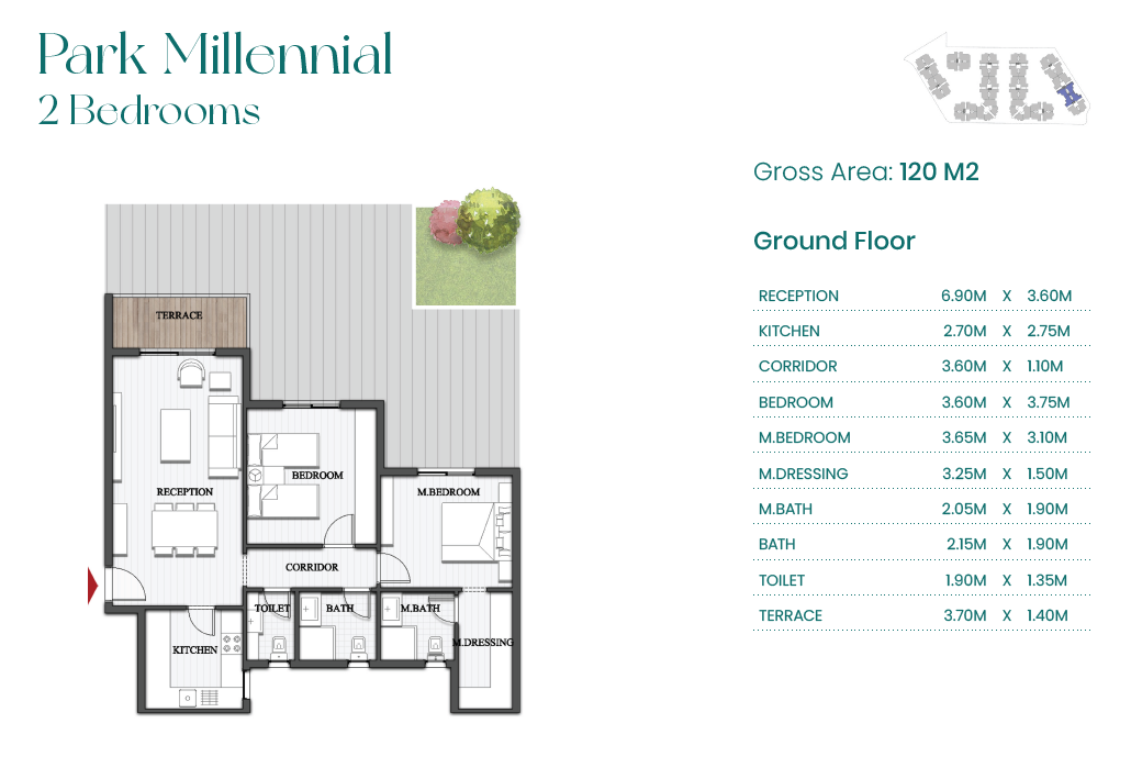 Floor plan for apartment at Mountain View ICity New Cairo