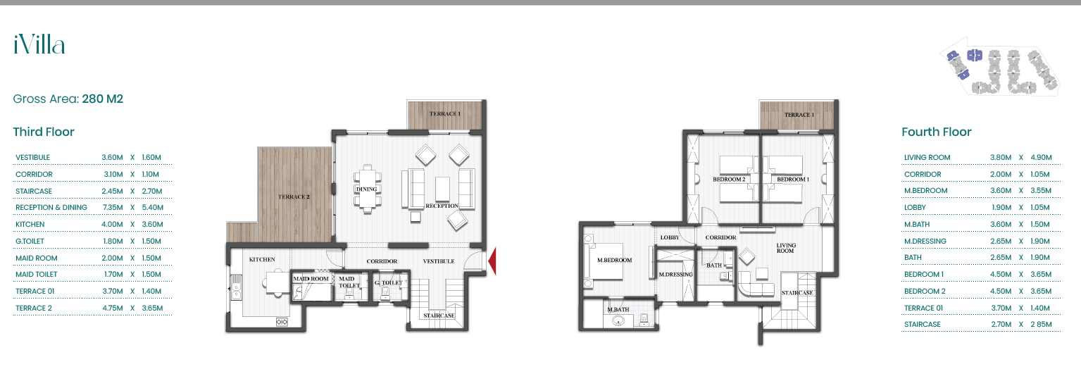 Floor plan for duplex at Mountain View ICity New Cairo