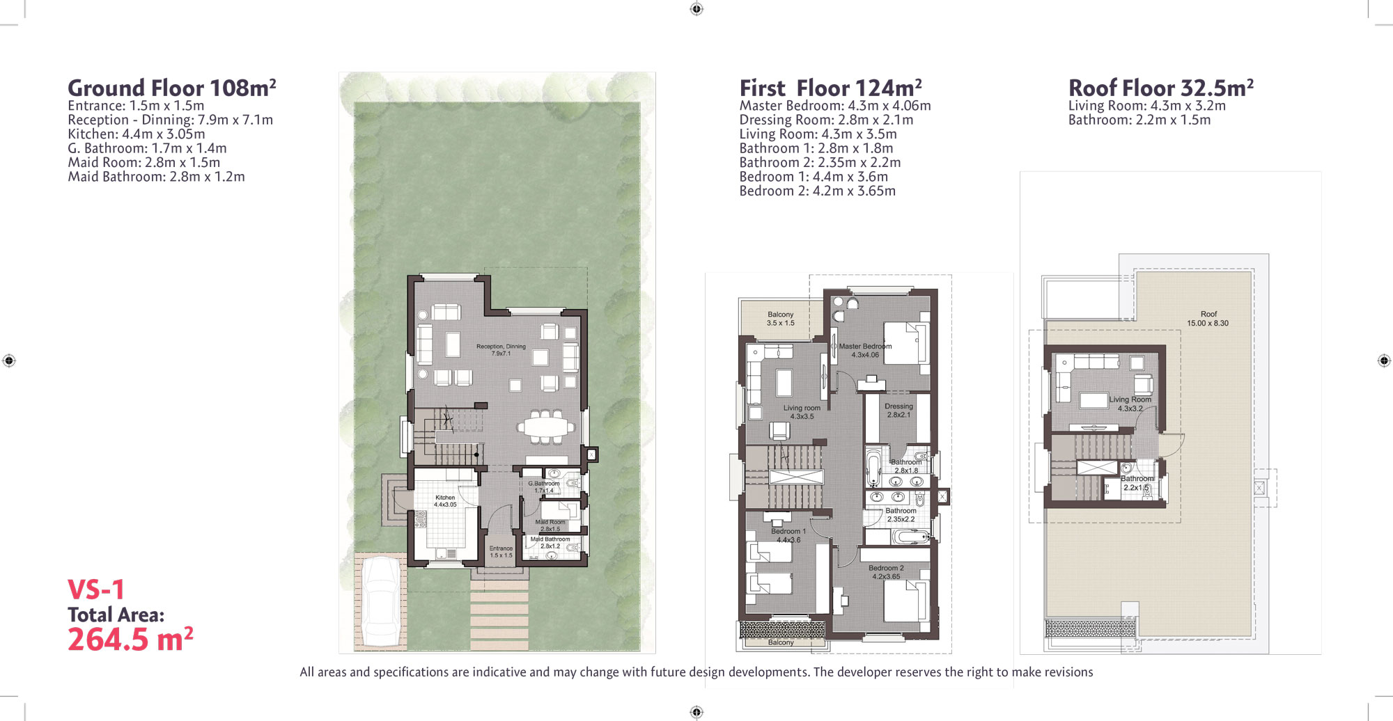 Floor plan for villa at JEDAR
