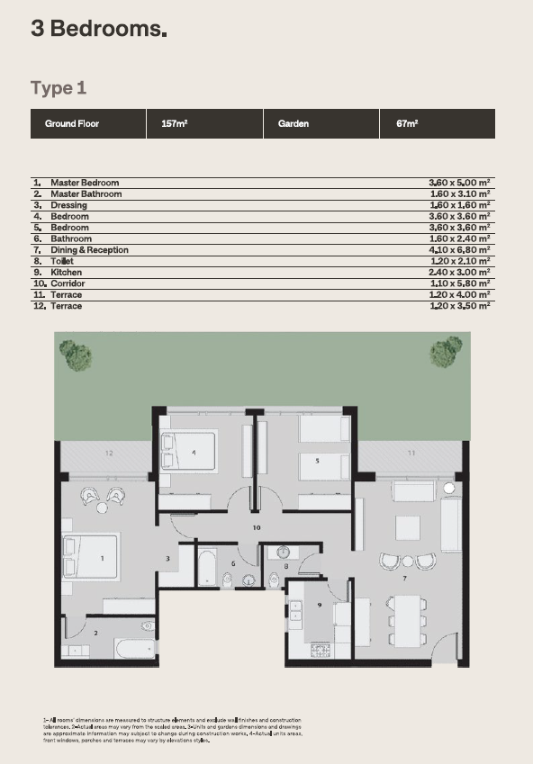 Floor plan for apartment at The Median Residences