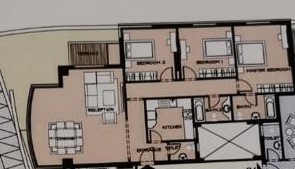 Floor plan for apartment at Tag Sultan
