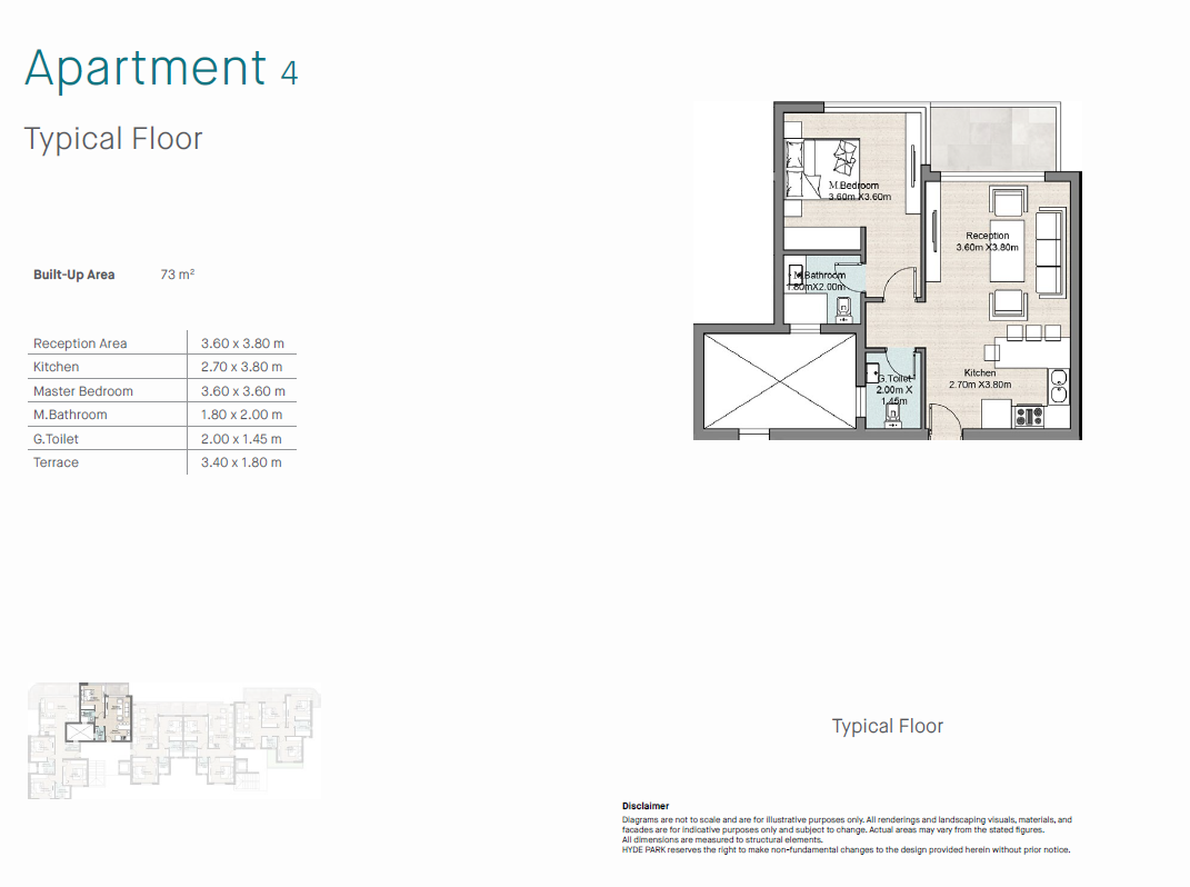 Floor plan for chalet at Hyde Park North - Seashore
