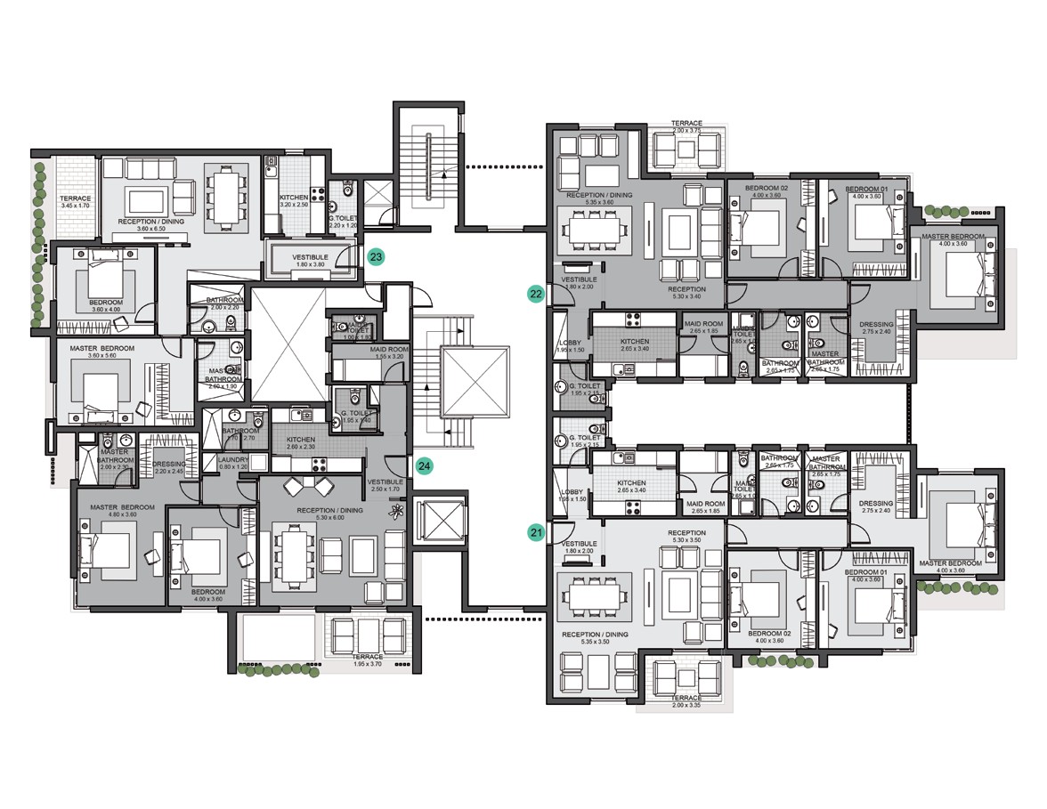 Floor plan for apartment at Eastown Residence