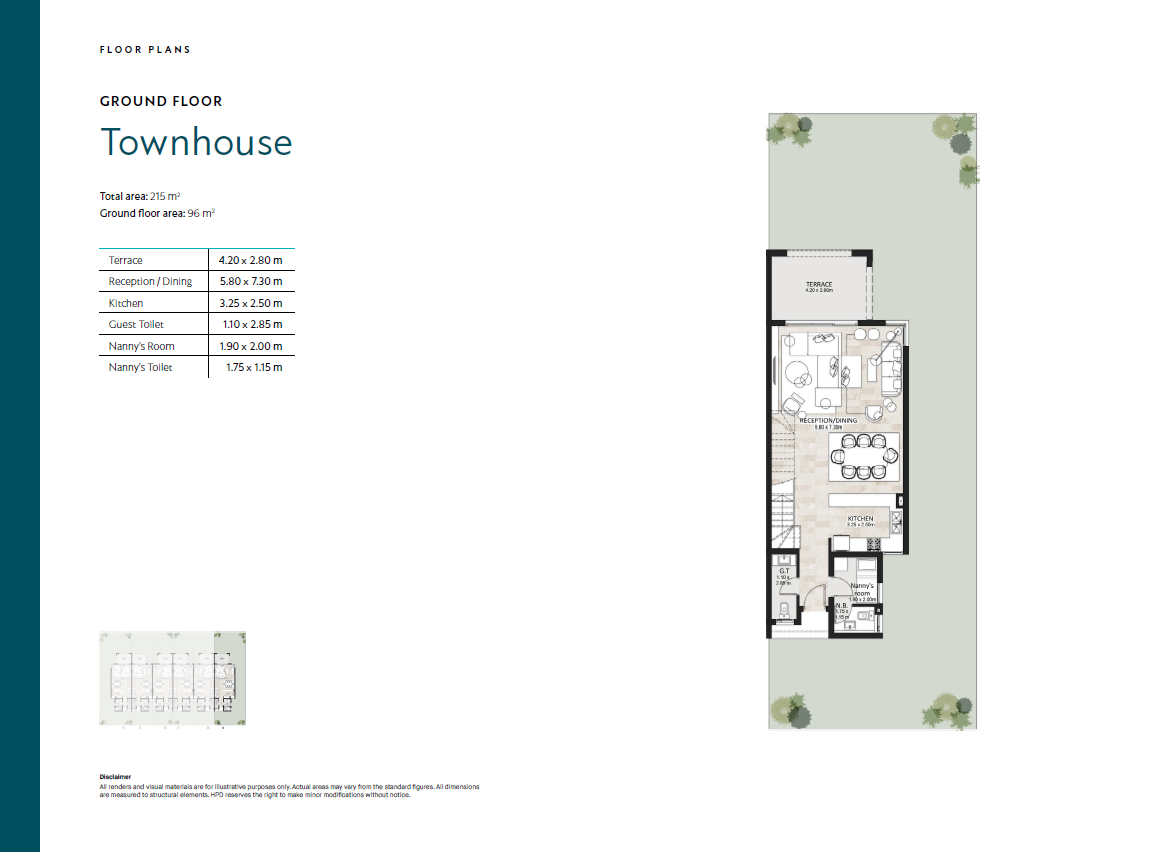 Floor plan for townhouse at Garden Lakes