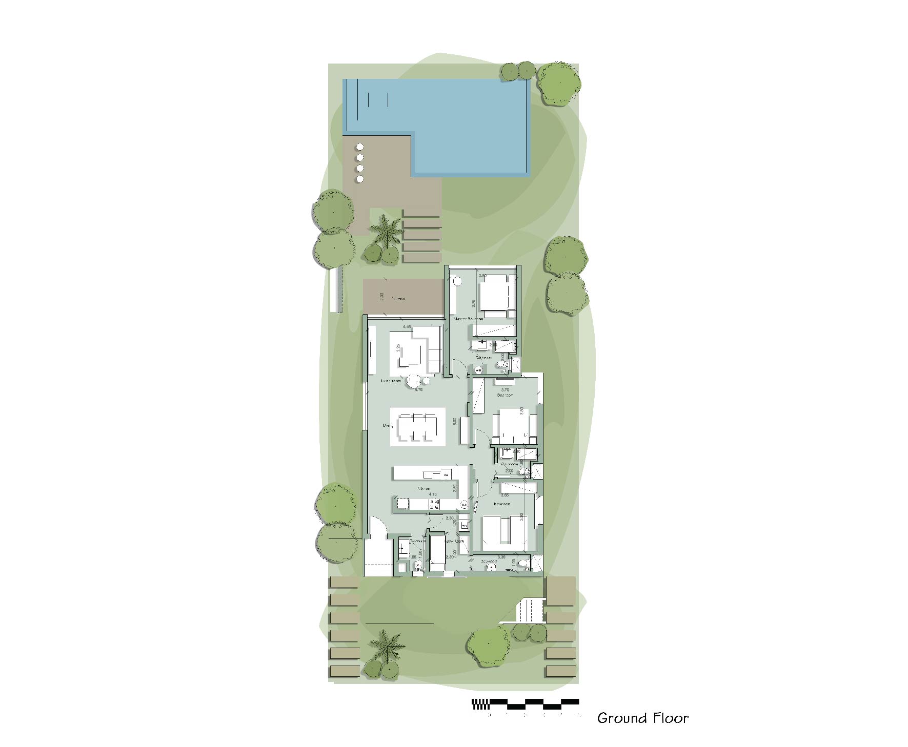 Floor plan for chalet at Fouka Bay