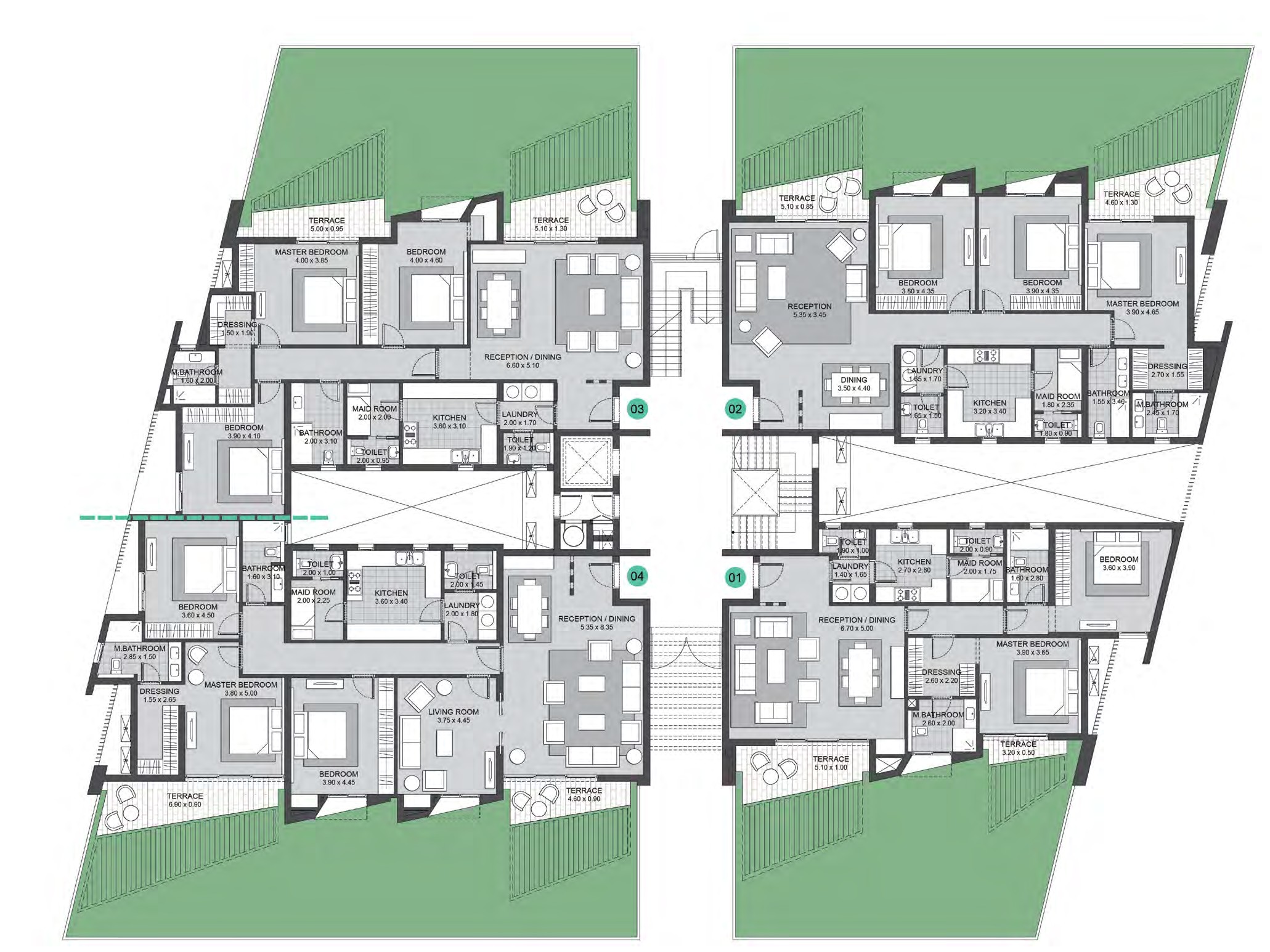 Floor plan for apartment at Six West