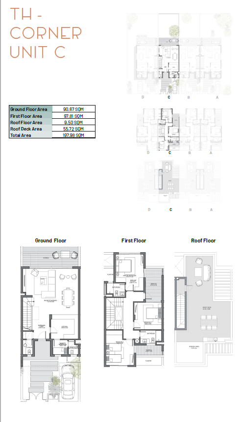 Floor plan for townhouse at June