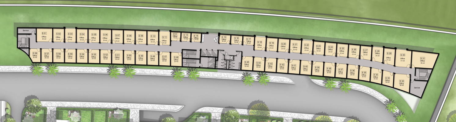 Floor plan for  at De joya 2 strip mall