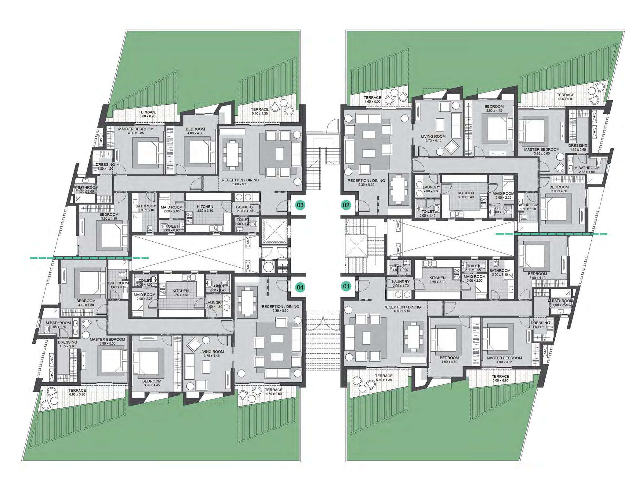 Floor plan for apartment at Six West