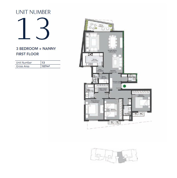 Floor plan for apartment at V Residences By Villette
