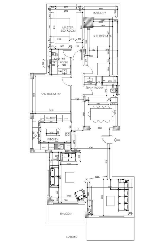 Floor plan for apartment at Stone Residence